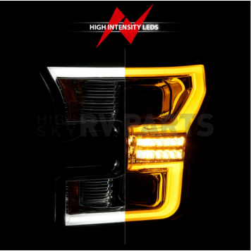 ANZO USA FORD F-150 FULL LED PROJECTOR PLANK STYLE SWITCHBACK HEADLIGHTS CHROME - 111548-1
