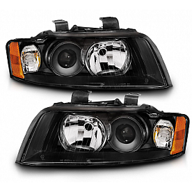 ANZO USA AUDI A4/S4 GEN2 02-05 PROJECTOR HEADLIGHTS BLACK(HALOGEN TYPE) - 121528