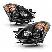 ANZO USA NISSAN ALTIMA 10-13 2DR/COUPE HEADLIGHTS BLACK (FOR HALOGEN MODELS ONLY) - 121548