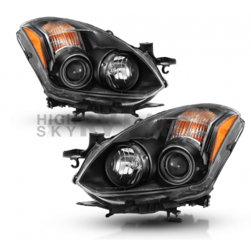 ANZO USA NISSAN ALTIMA 10-13 2DR/COUPE HEADLIGHTS BLACK (FOR HALOGEN MODELS ONLY) - 121548