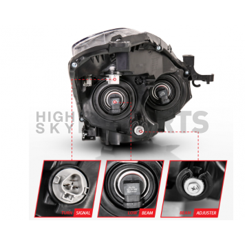 ANZO USA NISSAN ALTIMA 10-13 2DR/COUPE HEADLIGHTS BLACK (FOR HALOGEN MODELS ONLY) - 121548-2