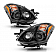 ANZO USA NISSAN ALTIMA 10-13 2DR/COUPE HEADLIGHTS BLACK (FOR HALOGEN MODELS ONLY) - 121548