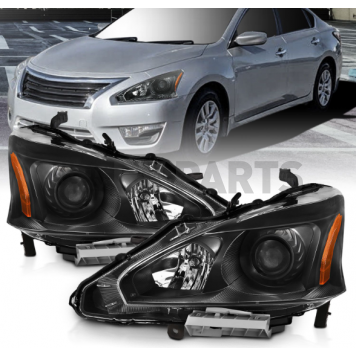 ANZO USA NISSAN ALTIMA 13-15 4DR PROJECTOR HEADLIGHTS BLACK - 121549-2