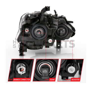 ANZO USA NISSAN ALTIMA 13-15 4DR PROJECTOR HEADLIGHTS BLACK - 121549-3