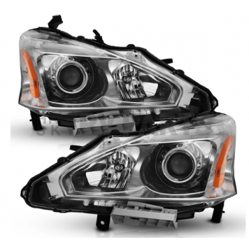 ANZO USA NISSAN ALTIMA 13-15 4DR PROJECTOR HEADLIGHTS CHROME- 121550