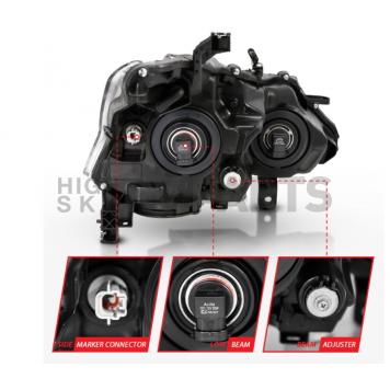 ANZO USA NISSAN ALTIMA 13-15 4DR PROJECTOR HEADLIGHTS CHROME- 121550-1