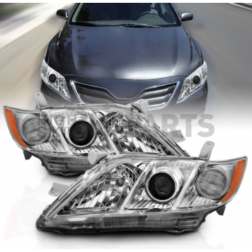 ANZO USA TOYOTA CAMRY 07-09 PROJECTOR HEADLIGHTS CHROME (OE TYPE REPLACEMENT) - 121551-4