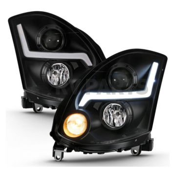 ANZO USA INFINITI G35 2DR 03-07 PROJECTOR HEADLIGHT PLANK STYLE BLACK (FOR HID, HID KIT NOT INCLUDED) - 121557