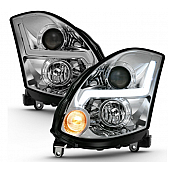 ANZO USA INFINITI G35 2DR 03-07 PROJECTOR HEADLIGHT PLANK STYLE CHROME - 121558