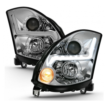 ANZO USA INFINITI G35 2DR 03-07 PROJECTOR HEADLIGHT PLANK STYLE CHROME - 121558