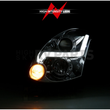 ANZO USA INFINITI G35 2DR 03-07 PROJECTOR HEADLIGHT PLANK STYLE CHROME - 121558-1