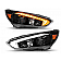 ANZO USA FORD FOCUS 15-18 PROJECTOR SWITCHBACK PLANK STYLE HEADLIGHTS BLACK W/ DRL - 121564