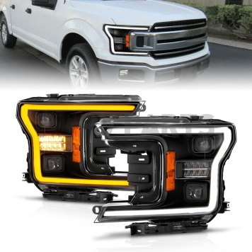 ANZO USA LED U-Bar Projector Headlights - 111570-1
