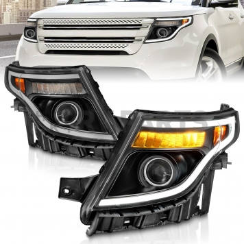 ANZO USA LED DRL Bar Projector Headlights - 111575-1
