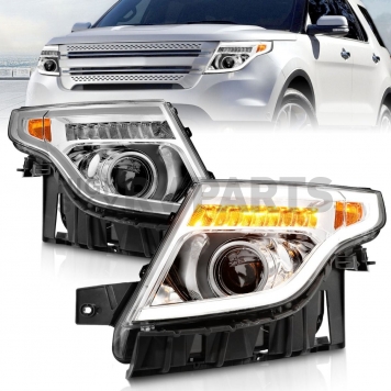 ANZO USA LED DRL Bar Projector Headlights - 111576-1