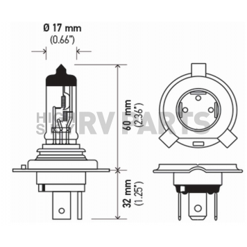 Hella Headlight Bulb Single - H413090W-1