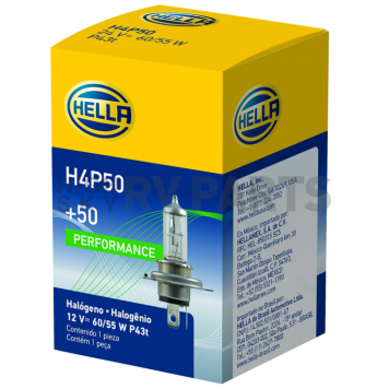 Hella Headlight Bulb Single - H4P50-1