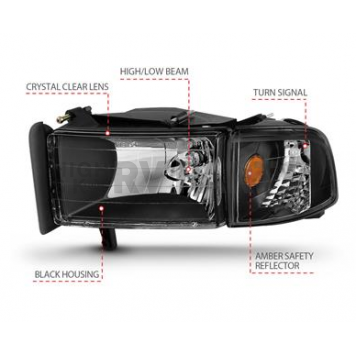 ANZO USA Headlight Assembly 111067-5