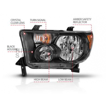 ANZO USA Headlight Assembly 111436-4