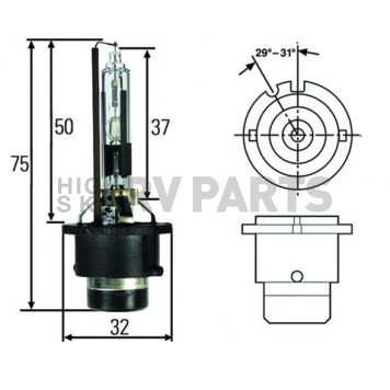 Hella Headlight Bulb Single - H83070001-1