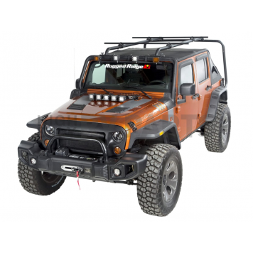 Rugged Ridge Roof Rack - Black 300 Pounds Round - 1170322