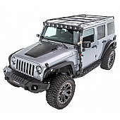 Go Rhino Overland Roof Rack Steel Black With Windshield Light Frame - 59948300T