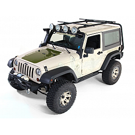 Rugged Ridge Roof Rack - Black 300 Pounds Round - 1170321