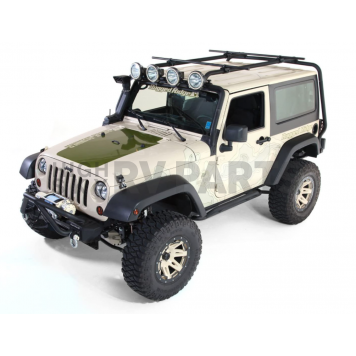 Rugged Ridge Roof Rack - Black 300 Pounds Round - 1170321