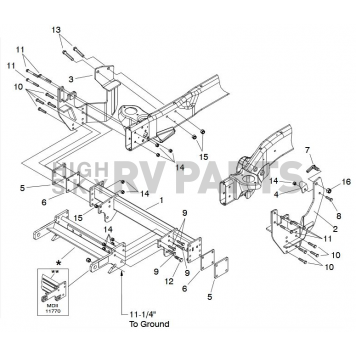 Meyer Products Snow Plow Mount Meyer Lot Pro Plow System To Vehicle - 17185