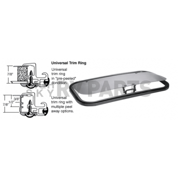 CRL-SFC 17 inch x 35 inch AutoPort Sunroof Universal Trim Ring - Solar High Performance Glass AP1735B5H