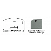 CRL/SFC 17 x 32 NewPort Sunroof High Performance Solar Glass With RL110 Latch RG360HHA