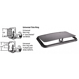 CRL-SFC 17 inch x 32 inch NewPort Sunroof with Universal Trim Ring - Solar High Performance Glass NP1732B5H
