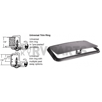 CRL-SFC 17 inch x 32 inch NewPort Sunroof with Universal Trim Ring - Solar High Performance Glass NP1732B5H