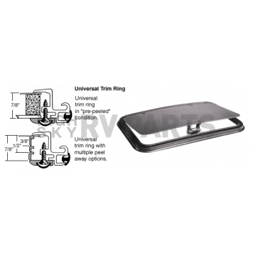 CRL-SFC 18 inch x 28 inch NewPort Sunroof with Universal Trim Ring - Solar High Performance Glass NP1828B5H