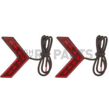 K-Source Exterior Mirror Turn Signal Light Red Arrow Lens LED Bulbs Set Of 2 - S880