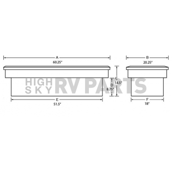Lund International Tool Box - Chest Aluminum 10.5 Cubic Feet - 9201LP-1