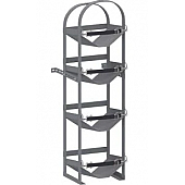 V Spec Techno Refrigerant Tank Rack Aluminum Silver - VACCBON4