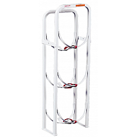 Weather Guard Refrigerant Tank Rack Steel Silver Holds Three 50 Pound Tanks - 9862-3-01