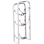 Weather Guard Refrigerant Tank Rack Steel Silver Holds Two 30 Pound Tanks/ One 50 Pound Tank - 9863-3-01