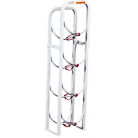 Weather Guard Refrigerant Tank Rack Steel Silver Holds Four 30 Pound Tanks - 9864-3-01