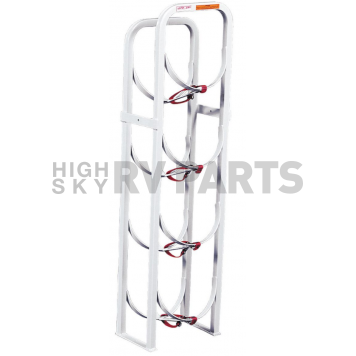 Weather Guard Refrigerant Tank Rack Steel Silver Holds Four 30 Pound Tanks - 9864-3-01