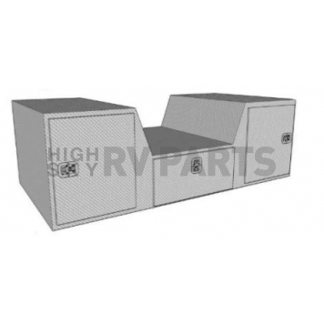 Westin Automotive Tool Box Goose Neck Tailgate Box Polished Aluminum - RB257D-1