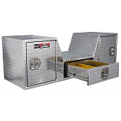 Westin Automotive Tool Box Goose Neck Tailgate Box Polished Aluminum - RB257D
