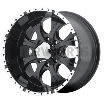 American Racing Wheels Maxx HE791 - 16 x 8 Black Center With Natural Flange - HE7916880300