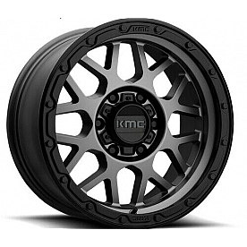 KMC Wheels XD535 Grenade OR - 17 x 9 Gray With Black Lip - KM53579050412N