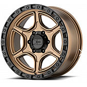 KMC Wheels KM539 Portal - 17 x 8.5 Bronze With Black Lip - KM53978550618