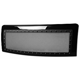Armordillo USA Studded Mesh Grille Gloss Black - 7174580