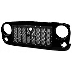 Armordillo USA Studded Mesh Grille Gloss Black - 7174702