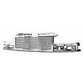 Armordillo USA Horizontal Style Front Grille Chrome - 7147010