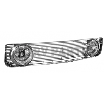 Armordillo USA Horizontal Gt Style Front Grille With Halo Fog Light Chrome - 7148390